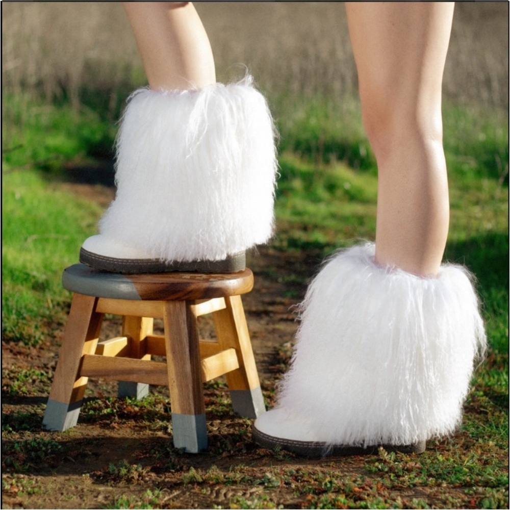 Bearpaw Boetis Fluffy White Fur Boots